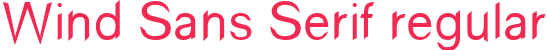 Wind Sans Serif regular